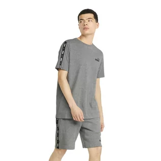 Koszulki męskie - Puma Koszulka Męska T-Shirt Ess Tape Tee Gray 847382 03 S - grafika 1