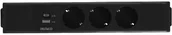 Listwy zasilające - DELTACO power panel, 3 sockets, 1x21W A+C USB charger, GST18 connection, daisy chaining 1902246 - miniaturka - grafika 1