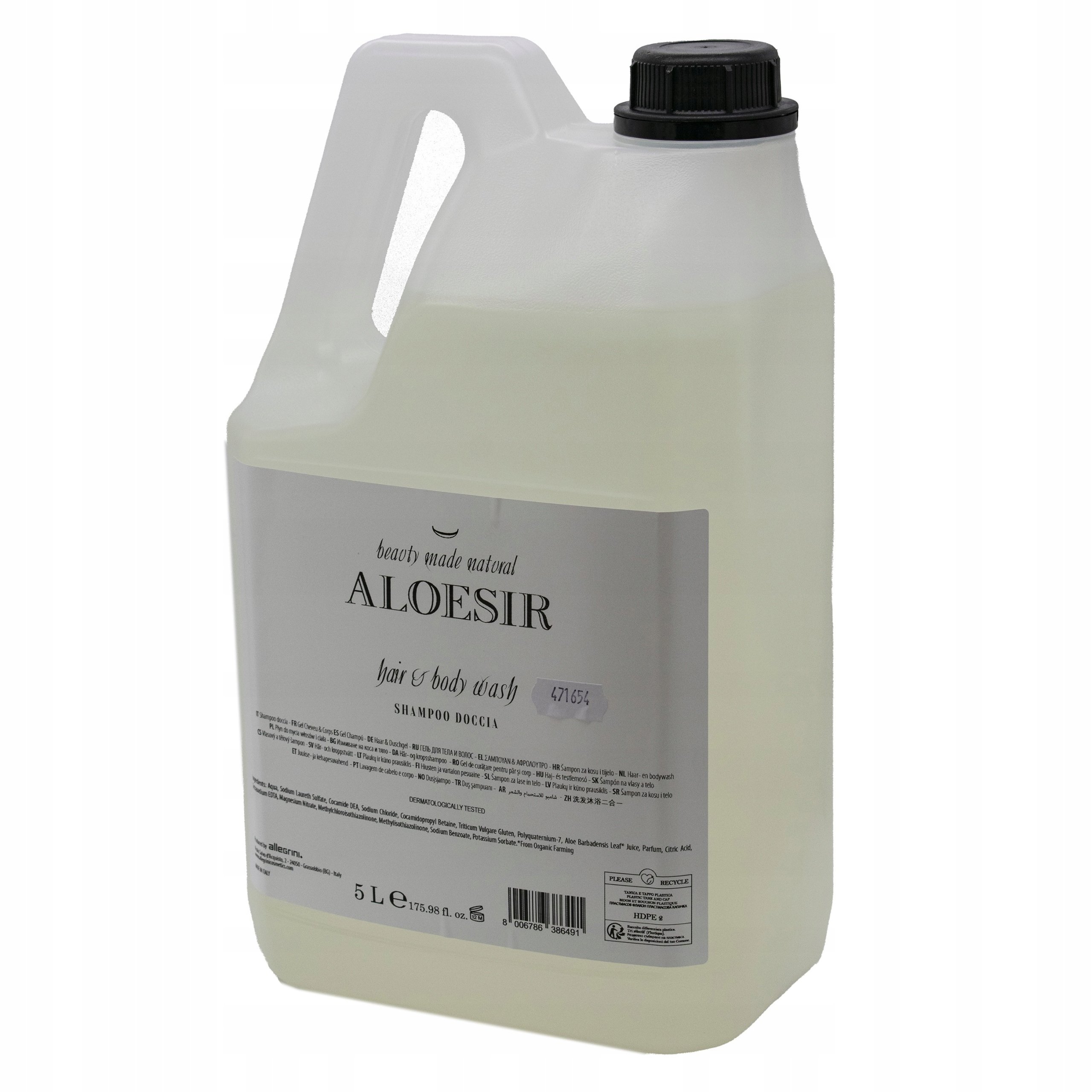 Szampon i żel hotelowy Aloesir 5L kanister do uzupełniania