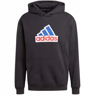 Bluza męska adidas FI BOS HD OLY czarna IS3233 XL - Bluzy męskie - miniaturka - grafika 1