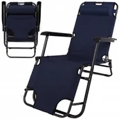 Leżaki ogrodowe - LEŻAK OGRODOWY FOTEL PLAŻOWY TURYSTYCZNY ROZKŁADANY WYGODNY MOCNY KL-09 - miniaturka - grafika 1