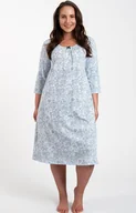 Piżamy damskie - Koszula nocna damska w kwiaty Antonia, Kolor niebieski-wzór, Rozmiar L, Italian Fashion - Primodo.com - miniaturka - grafika 1