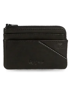 Pepe Jeans Skórzany portfel w kolorze czarnym - 11 x 7 x 1,5 cm - Portfele - miniaturka - grafika 1