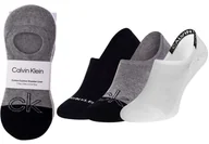 Skarpetki męskie - CALVIN KLEIN MĘSKIE SKARPETKI STOPKI 3P BLACK/WHITE/GREY 100003015 003 - Rozmiar: 40-46 - miniaturka - grafika 1