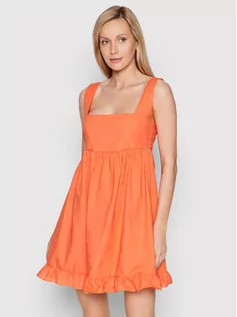 Sukienki - Glamorous Sukienka codzienna TM0566 Pomarańczowy Regular Fit - grafika 1
