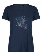 Koszulki sportowe damskie - CMP Koszulka funkcyjna w kolorze granatowym - miniaturka - grafika 1