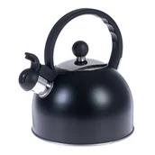 Czajniki na gaz - CZAJNIK KLASYCZNY Z GWIZDKIEM 2L STAL NIERDZEWNA CZARNY 1440 - miniaturka - grafika 1