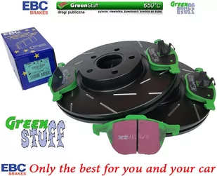 Przednie klocki GreenStuff + NACINANE tarcze hamulcowe 300mm EBC seria USR Ford Escape FWD 2013-2019 - Tarcze hamulcowe - miniaturka - grafika 2
