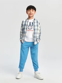 Spodnie i spodenki dla chłopców - Sinsay - Spodnie dresowe jogger - mid blue - grafika 1