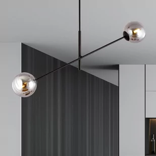 Emibig LINEAR 2 BLACK/GRAFIT 1167/2 lampa sufitowa żyrandol nowoczesny klosze 1167/2 - Lampy sufitowe - miniaturka - grafika 4