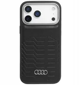 Etui i futerały do telefonów - Case Audi GT Synthetic Leather MagSafe for iPhone 17 Pro black - miniaturka - grafika 1