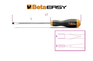 BETA Q3 - WKRĘTAK PŁASKI EASY 0,4x2,5x50 MM 1201/2.5X50 - Śrubokręty - miniaturka - grafika 1