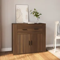 Szafki do salonu - Lumarko Szafka, brązowy dąb, 80x33x70 cm, materiał drewnopochodny - miniaturka - grafika 1