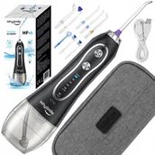 Irygatory do zębów - Irygator do Zębów Dentystyczny BEZPRZEWODOWY 5 trybów 8 Dysz +Etui Podróżne HF-6 - miniaturka - grafika 1