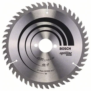 Bosch Tarcza do piły tarczowej Optiline Wood 190 x 30 x 2 0 mm 48 2608641186 1 szt - Tarcze do pił - miniaturka - grafika 1