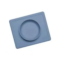 Ezpz Silikonowa miseczka z podkładką 2w1 Mini Bowl Indigo - Miseczki i talerzyki dla dzieci - miniaturka - grafika 1