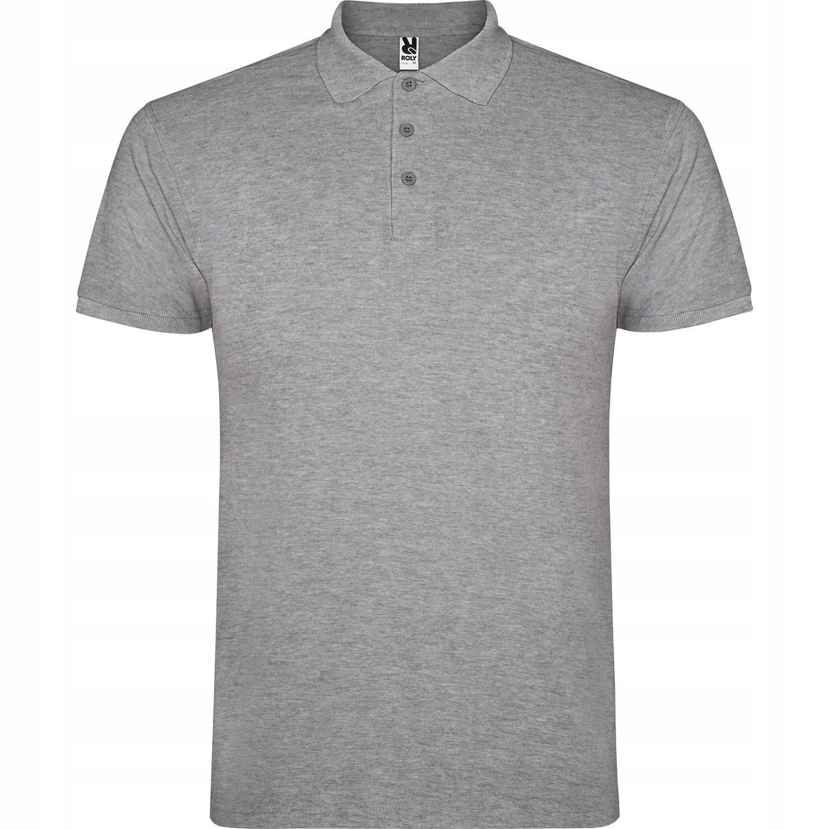 Koszulka POLO Męska Bawełna PIQUE Roly STAR 6638 SZARY Heather 2XL