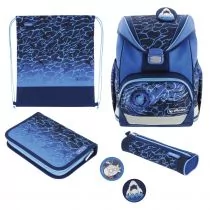 Herlitz Tornister z wyposażeniem Ultralight Plus Blue Shark - Plecaki szkolne i tornistry - miniaturka - grafika 1