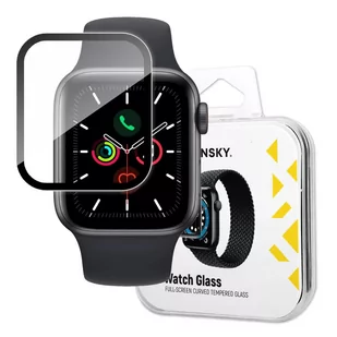 Wozinsky Watch Glass hybrydowe szkło do Apple Watch 6 44mm / Watch 5 44mm / Watch 4 44mm / Watch SE 44mm czarny - Akcesoria do smartwatchy - miniaturka - grafika 1
