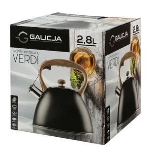 Czajnik nierdzewny VERDI 2,8 l czarny - Czajniki na gaz - miniaturka - grafika 1