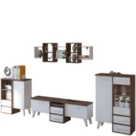 Inne meble do salonu - Meblościanka 2 Nordis MebloCross Dąb Artisan / Biały Mat - miniaturka - grafika 1