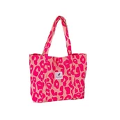 Biżuteria dla dzieci - Torba Materiałowa Duża 58X44X10Cm Różowa Panterka Tp16 - miniaturka - grafika 1