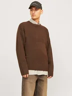 Swetry męskie - Jack & Jones Sweter w kolorze jasnobrązowym - miniaturka - grafika 1