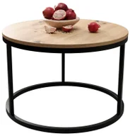 Ławy i stoliki kawowe - Okrągły nowoczesny stolik kawowy dąb artisan M5-B07 - miniaturka - grafika 1