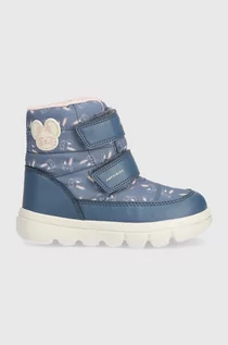 Buty dla dziewczynek - Geox śniegowce dziecięce B365AC 000MN B WILLABOOM B A kolor niebieski - grafika 1
