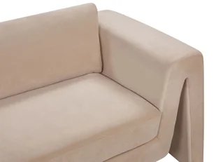 Sofa welurowa beżowa MAUNU - Sofy i kanapy - miniaturka - grafika 7