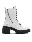 Botki damskie - Mustang Botki 1471-502 Biały - miniaturka - grafika 1