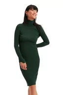 Sukienki - Trendyol Akrylowa sukienka - zielona - Bodycon S zielona, ZIELONY, S - miniaturka - grafika 1