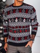 Swetry męskie - Sweter męski świąteczny czarny Dstreet WX2165 - miniaturka - grafika 1