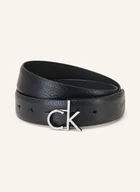 Paski - Calvin Klein Pasek Skórzany schwarz - miniaturka - grafika 1
