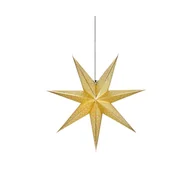 Oświetlenie świąteczne - Gwiazda podświetlana 75cm złota wisząca biała ciepła - miniaturka - grafika 1