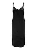 Sukienki - ONLY ONLVICTORIA Satynowy pasek MID Dress NOOS W sukienka, czarna, S, czarny, S - miniaturka - grafika 1
