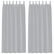 Zasłony - vidaXL Zasłony z zasłonami 2 pcs Ciemny szary 140 x 225 cm Poliester - miniaturka - grafika 1