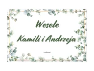 Wesele i ślub - Plakat Weselny personalizowany - 60x40 cm - miniaturka - grafika 1