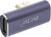 Adaptery i przejściówki - Adapter USB InLine InLine® USB4 Adapter, USB Type-C male/female vertical right/left angled, aluminium, grey - miniaturka - grafika 1
