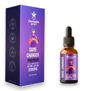 Olejek Gamechanger Premium - 10% CBD + 10% CBG - Suplementy naturalne - miniaturka - grafika 1