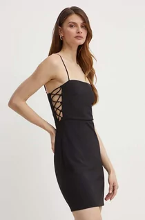 Sukienki - Patrizia Pepe sukienka kolor czarny mini dopasowana 2A2718 A425 - grafika 1