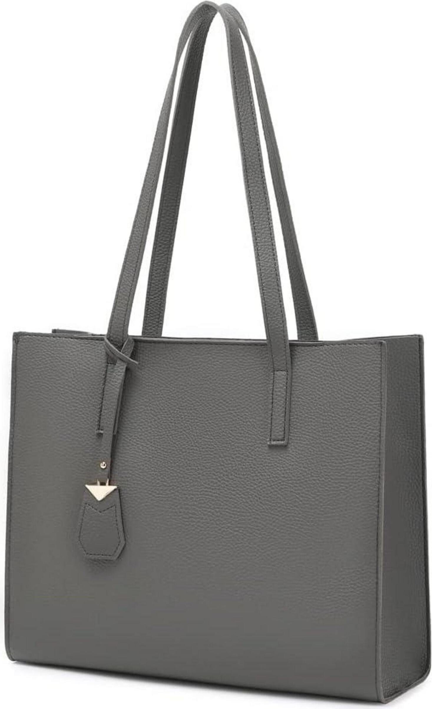 MORGLOVE Torebka Damska Duża Modna Shopper Szkoła Praca A-Grey
