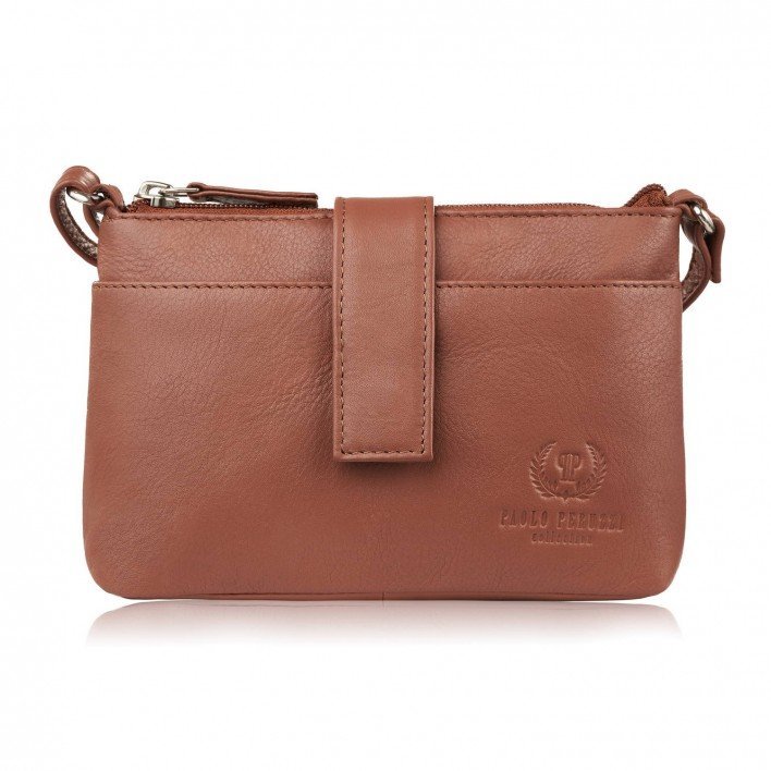 Torebka Damska Skórzana Na Ramię Mała Miejska Koniakowa Paolo Peruzzi Si-39-Cg
