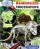 Zabawki interaktywne dla dzieci - Clementoni Naukowa Zabawa. Skamieniałości Triceratops Fluores - miniaturka - grafika 1