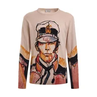 Swetry męskie - Męski Sweter GUESS CORTO MALTESE PRINTED SWTR M3RR36Z35Q0-G9L9 – Szary - miniaturka - grafika 1