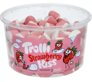 Trolli pianka truskawki pianka cukru truskawkowy smak Box 975 gramów - Żelki - miniaturka - grafika 1