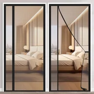 Moskitiery - Magnetyczna moskitiera otwierana z boku, 85 x 200 cm, łatwa w montażu, bez wiercenia, przeciw komarom, odpowiednia do okien, drzwi i balkonów - miniaturka - grafika 1