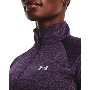 Koszulka damska Under Armour NEW TECH 1/2 ZIP - TWIST - Koszulki sportowe damskie - miniaturka - grafika 3