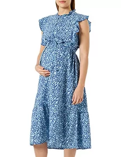 MAMALICIOUS Damska sukienka ciążowa, Azure Blue/Aop: Flower in Blue Combo, L - Sukienki ciążowe - miniaturka - grafika 1