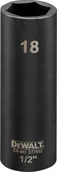 Klucze i nasadki - Dewalt nasadka 18mm 1/2c impact socket deep - miniaturka - grafika 1